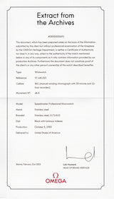 OMEGA SPEEDMASTER Ref.145.022 Long S and R
