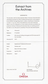 OMEGA Speedmaster Ref.145.022 Step Dial Extract from the Archives