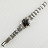 ROLEX BUBBLE BACK Ref.6050 Black Gilt Dial Expansion Bracelet