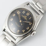 ROLEX BUBBLE BACK Ref.6050 Black Gilt Dial Expansion Bracelet