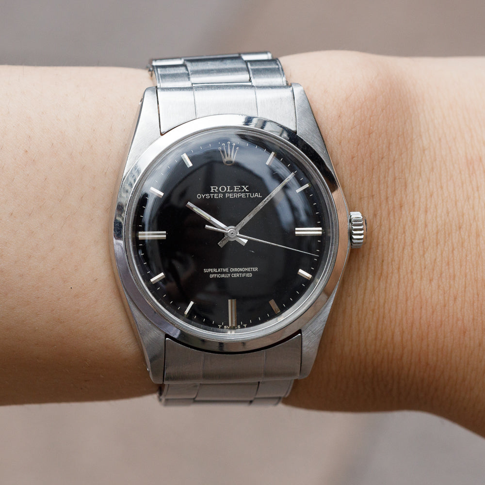 ROLEX BIG OYSTER PERPETUAL Ref.1018 Black Gilt Dial