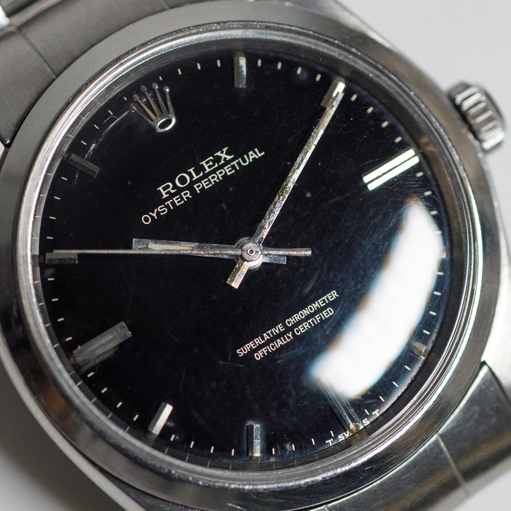 ROLEX BIG OYSTER PERPETUAL Ref.1018 Black Gilt Dial