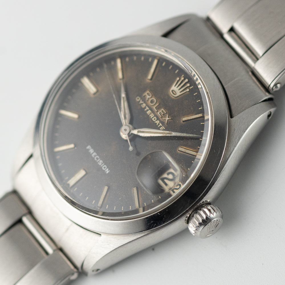 ROLEX OYSTERDATE Ref.6466 Black Gilt Dial