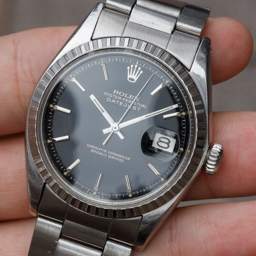 ROLEX DATEJUST Ref.1603 Black Gilt Dial