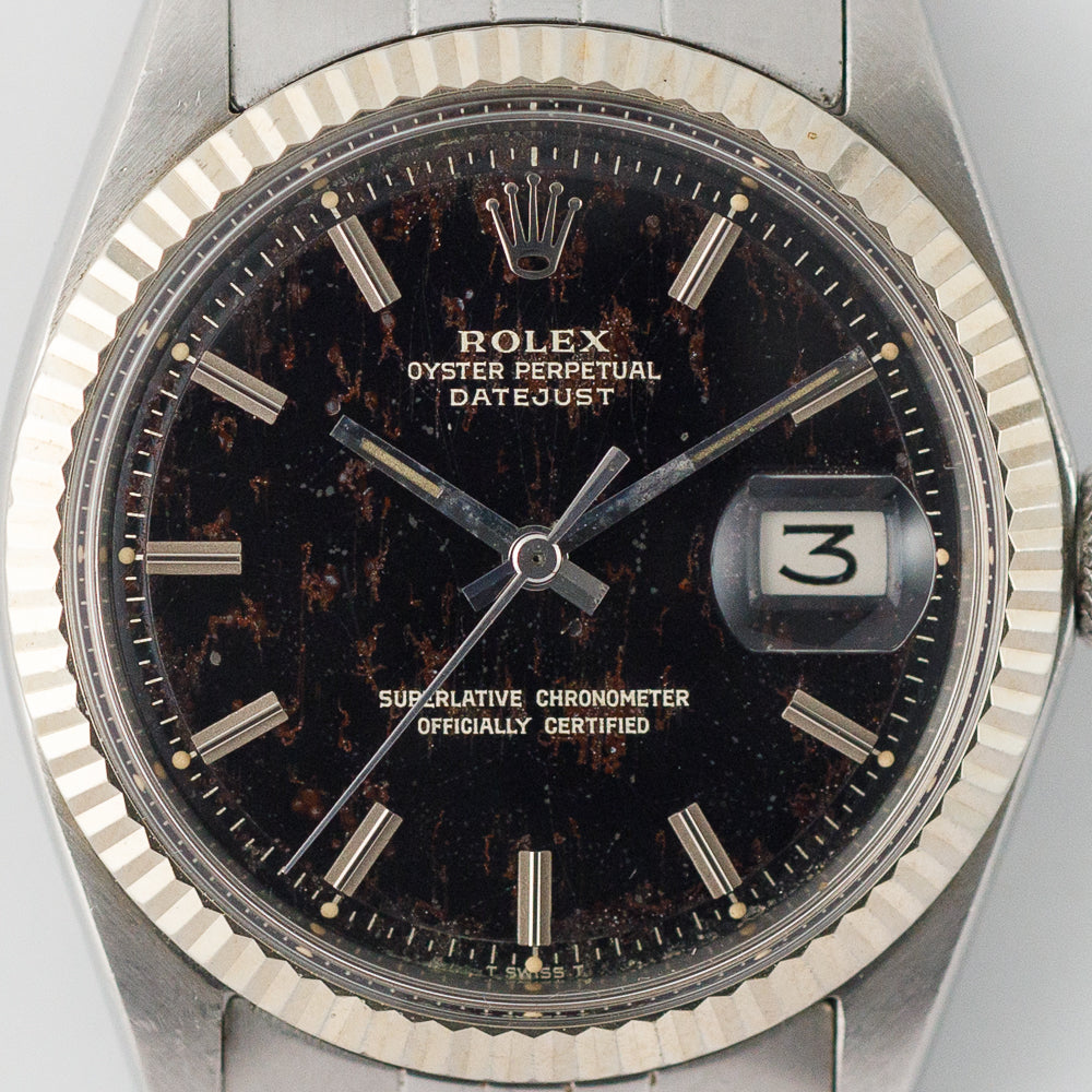 ROLEX DATEJUST Ref.1601 Black Gilt Patina Dial