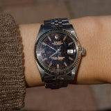 ROLEX DATEJUST Ref.1601 Black Gilt Patina Dial