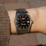 ROLEX DATEJUST Ref.1601 Black Gilt Patina Dial