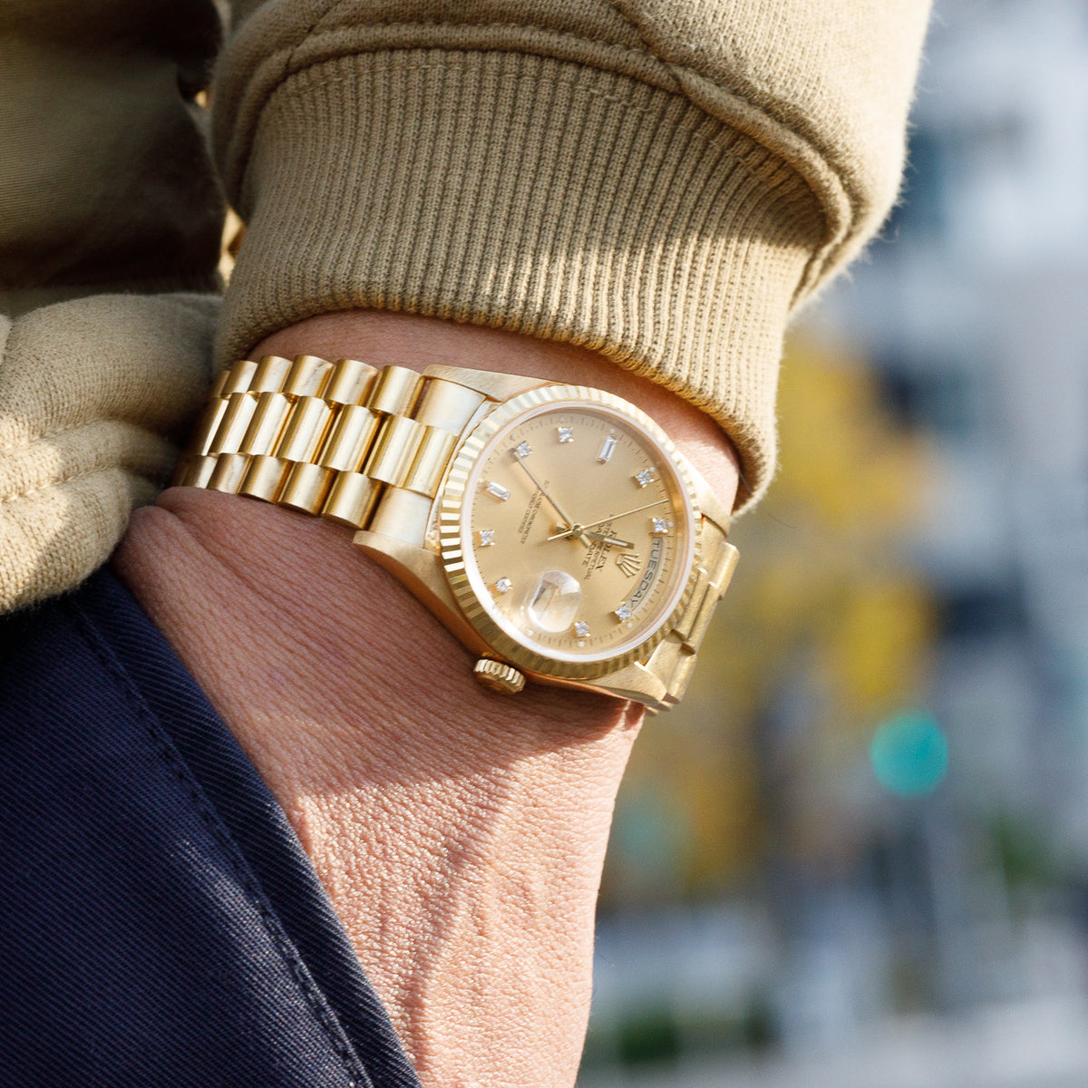 ROLEX DAY-DATE Ref.18238 10 Points Diamond