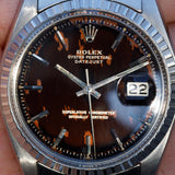 ROLEX DATEJUST Ref.1603 Glossy Black Gilt Dial