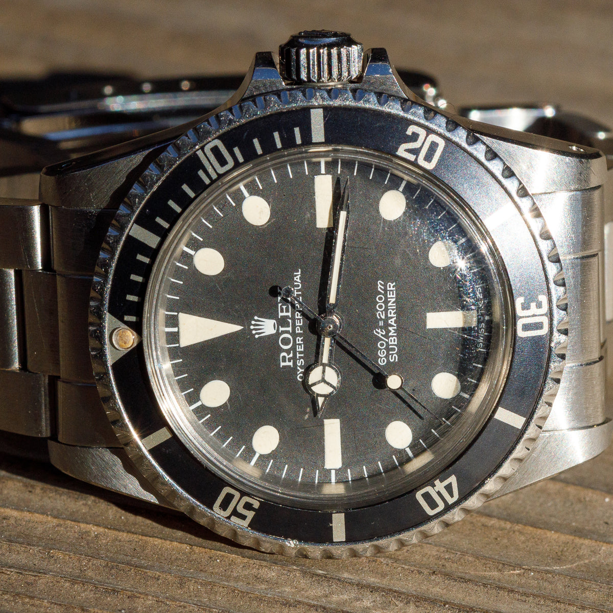 ROLEX SUBMARINER Ref.5513 Pre Comex Fat Font Insert