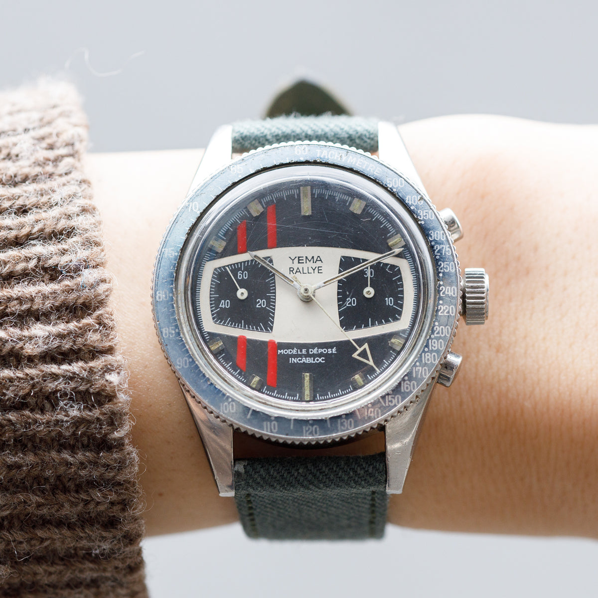 YEMA RALLYE Ref.9312 No Date Ghost Bezel MARIO ANDRETTI