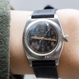 ROLEX Bubble back Black Gilt Majestic Dial