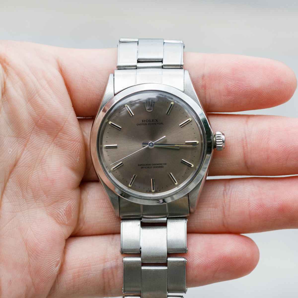 ROLEX OYSTER PERPETUAL Ref.1002 Brown Color Dial