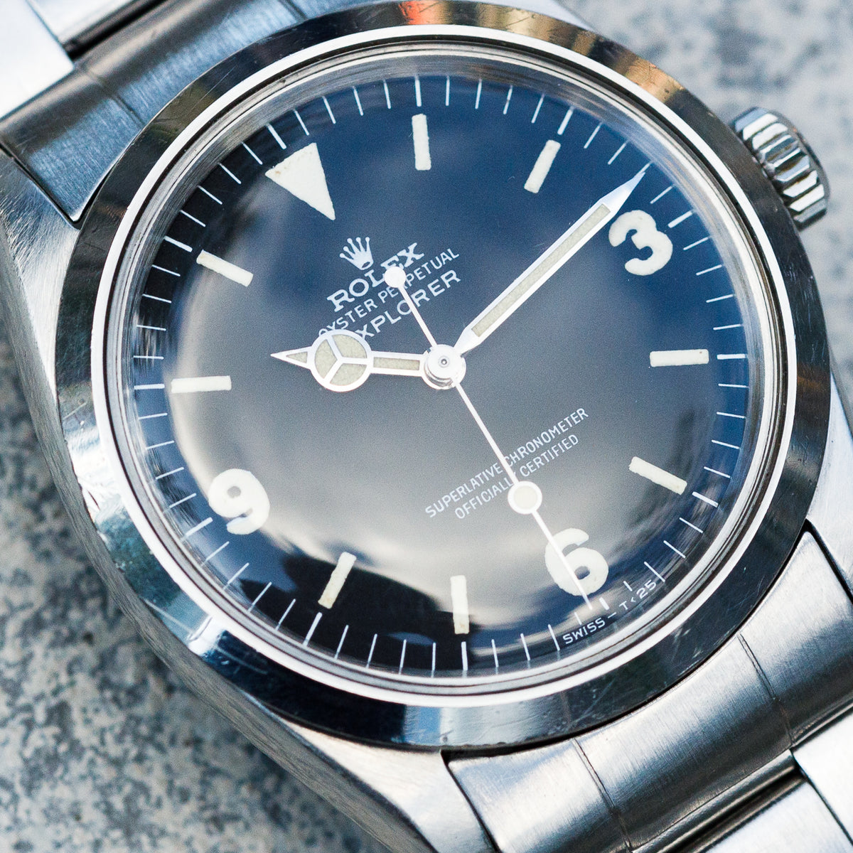 ROLEX EXPLORER Ref.1016 MK1 Fat Font Frog Leg