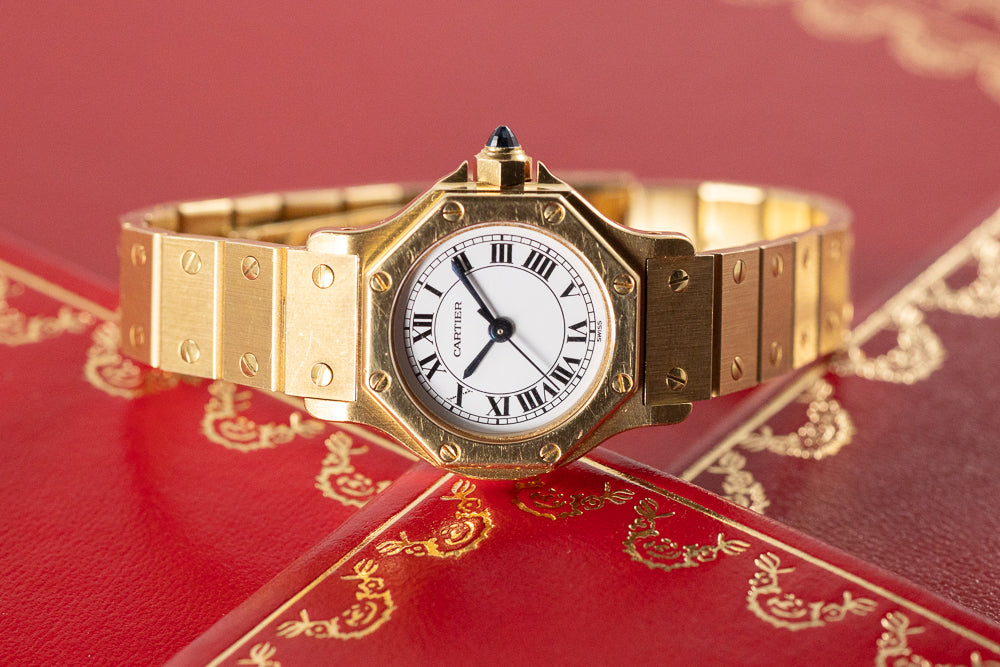 CARTIER SANTOS OCTAGON 18K YELLOW GOLD　　SOLD