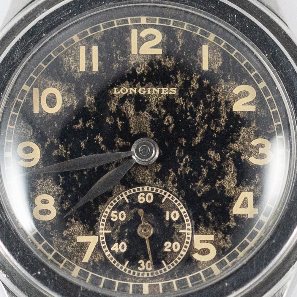 LONGINES Ref.1737 / 3777 Black Gilt Patina Dial Tre Tacche