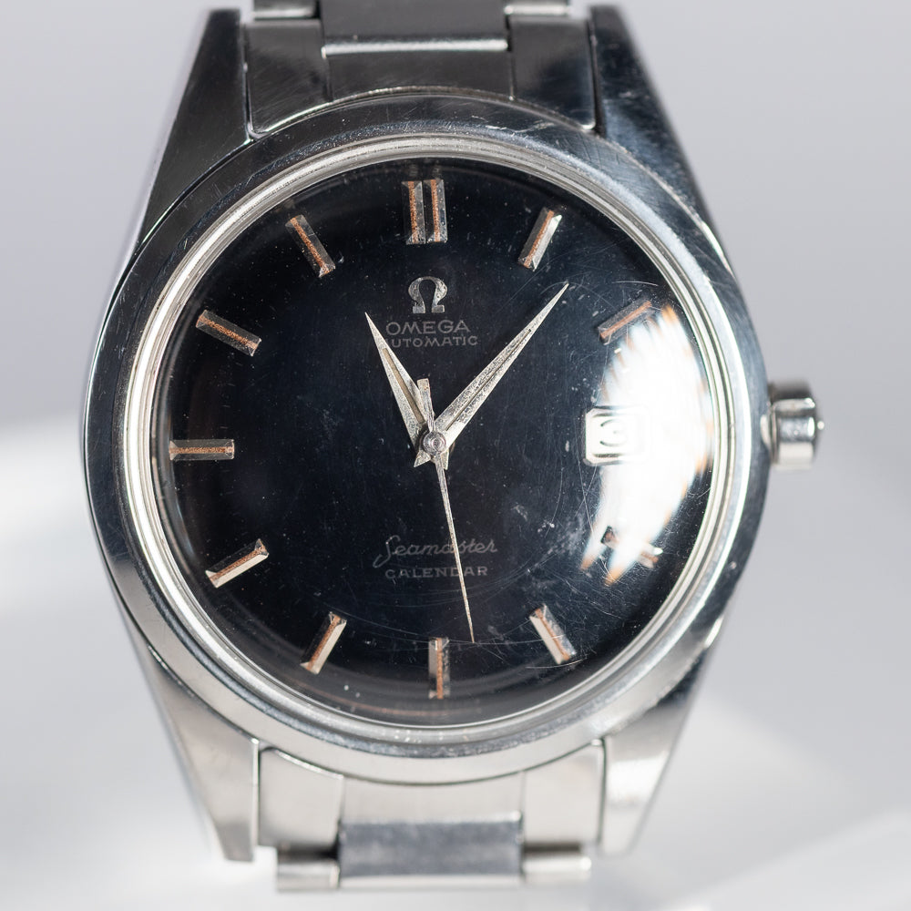 OMEGA 38mm Jumbo Seamaster Black Gilt Dial Ref.2867-2 w.Ref. 7077 Bracelet