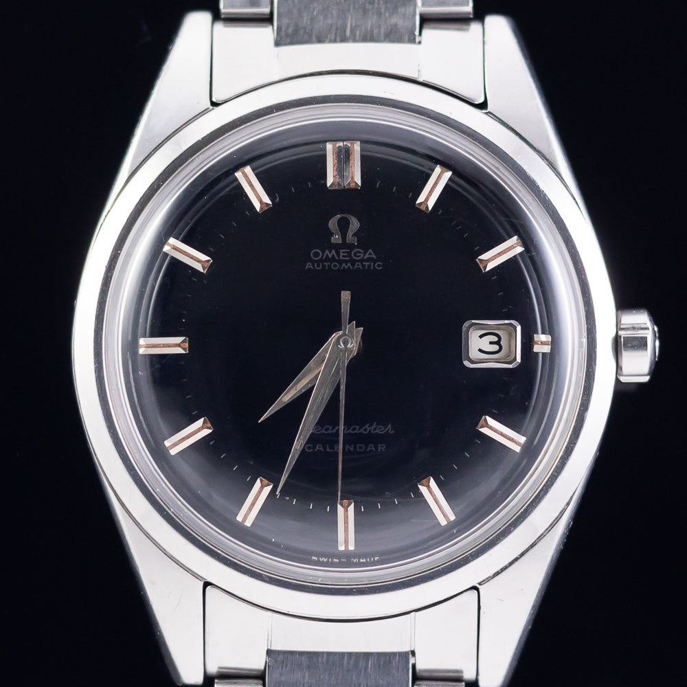 OMEGA 38mm Jumbo Seamaster Black Gilt Dial Ref.2867-2 w.Ref. 7077 Bracelet