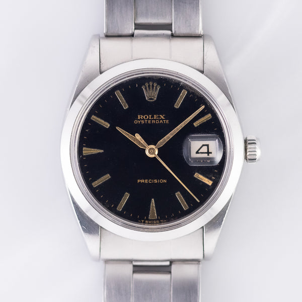 ROLEX OYSTERDATE Re.6694 Black Gilt Dial