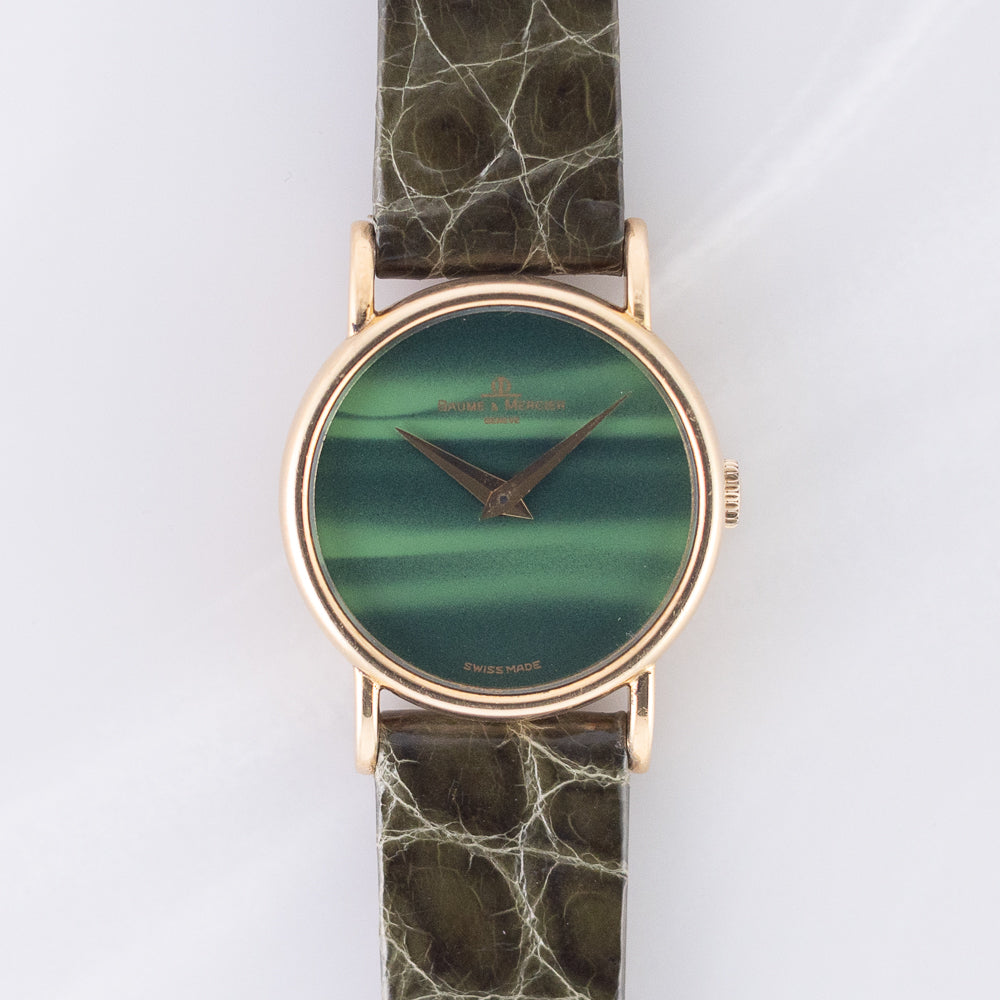 BAUME & MERCIER 18K Yellow Gold Malachite - Like