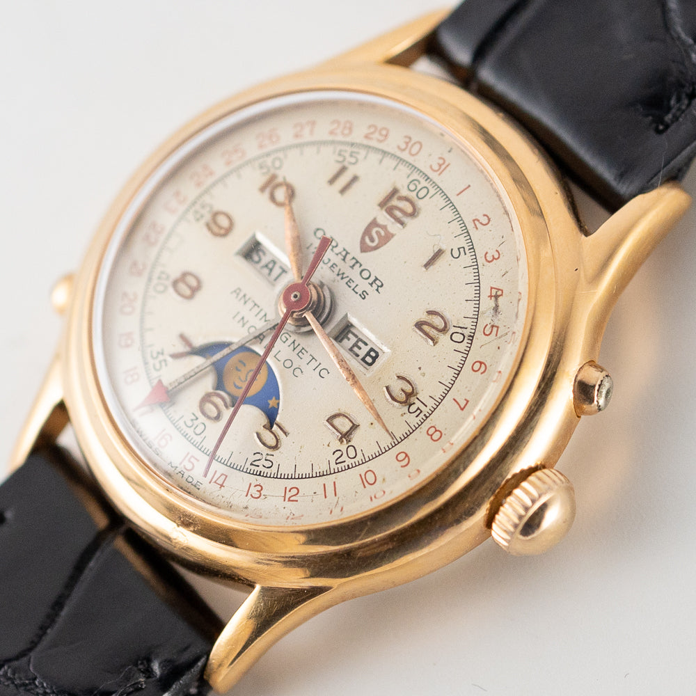 ORATOR Triple Calendar Moonphase Valjoux 89