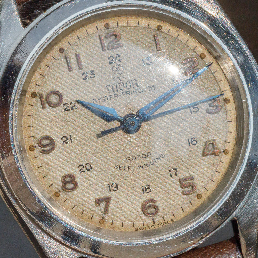 TUDOR OYSTER PRINCE Ref.7810 military Two-Tone Guilloche Dial