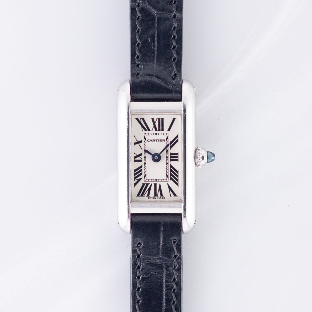 CARTIER SM TANK ALLONGEE 18K WHITE GOLD Ref.2525