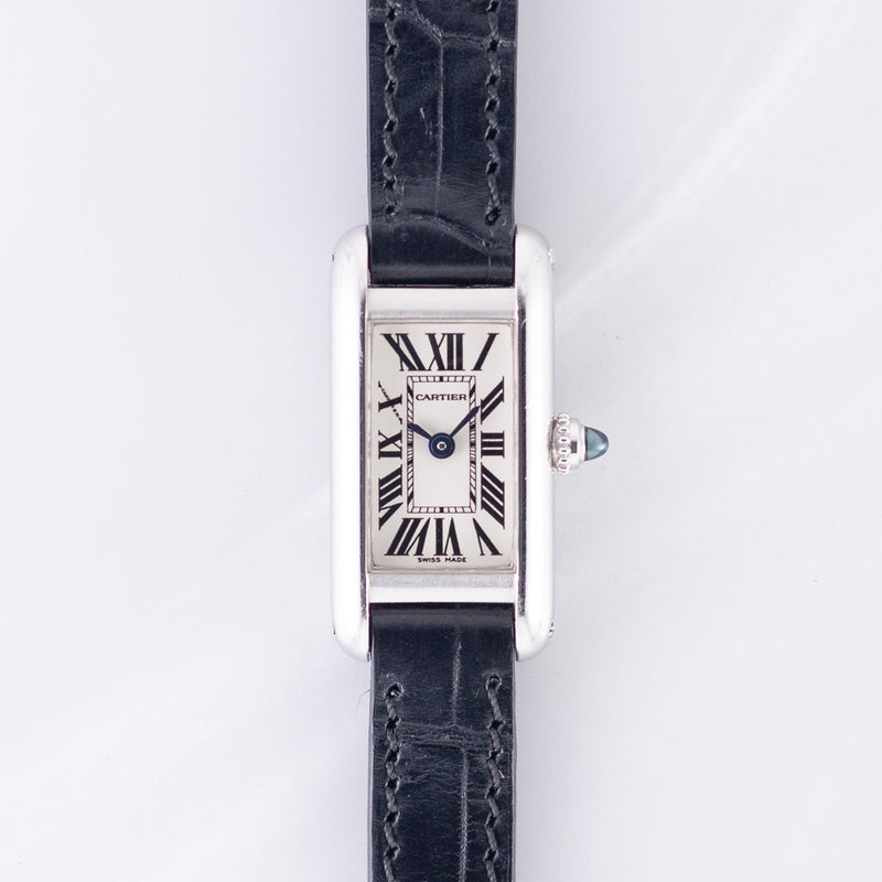 CARTIER SM TANK ALLONGEE 18K WHITE GOLD Ref.2525