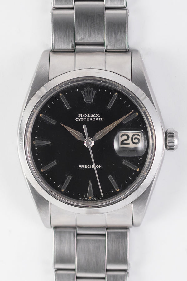 ROLEX OYSTERDATE Ref.6694 Black Gilt Dial