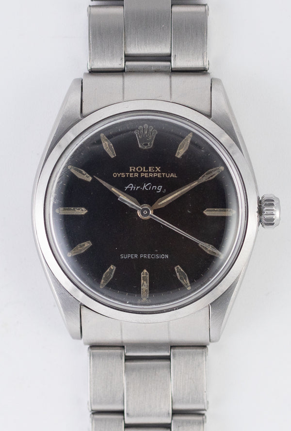 ROLEX Air-King Ref.5500 Black Gilt Tropical Dial