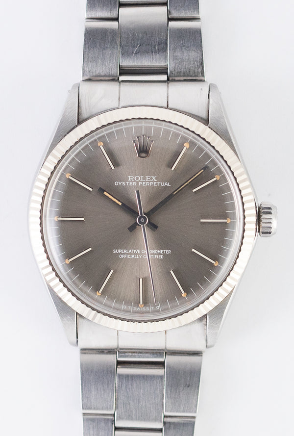 ROLEX OYSTER PERPETUAL London Sky SIGMA DIAL Ref.1005 BOX Warranty Paper