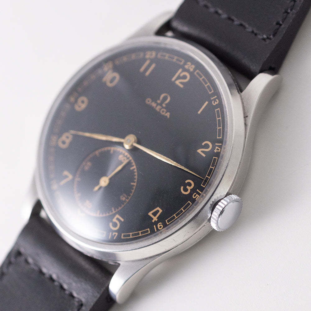 OMEGA Oversize 37.5mm Black Gilt dial Cal.26.5SOB