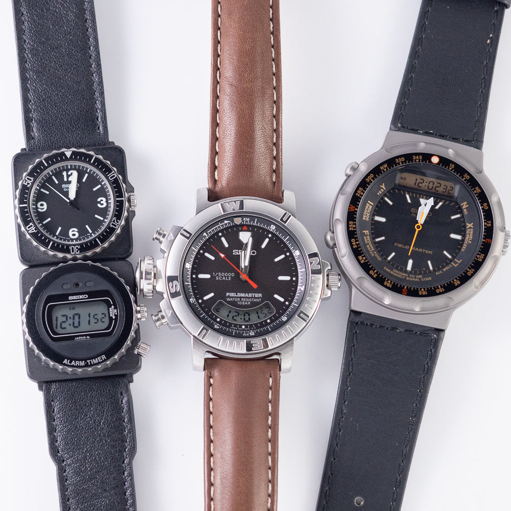 SEIKO FIELD MASTER's JDM NEW OLD STOCK SET Ref.1420-0140 Ref.H801-6040 Ref.H558-5020