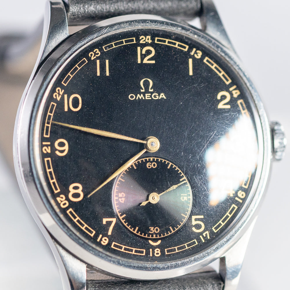 OMEGA Oversize 37.5mm Black Gilt dial Cal.26.5SOB