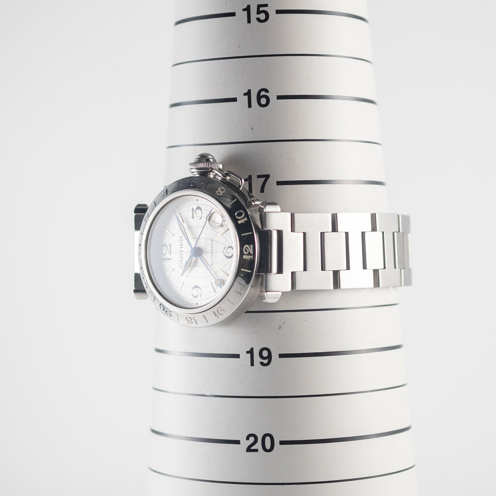 CARTIER LM PASHA GMT Ref.2377 with BOX