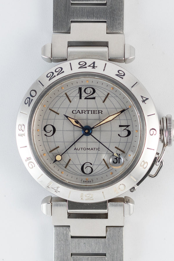 CARTIER LM PASHA GMT Ref.2377 with BOX