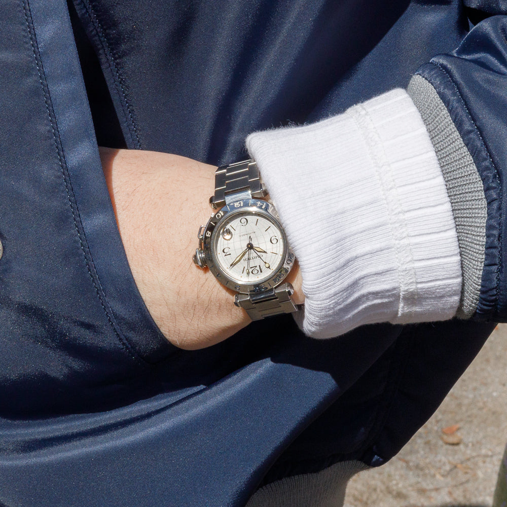 CARTIER LM PASHA GMT Ref.2377 with BOX