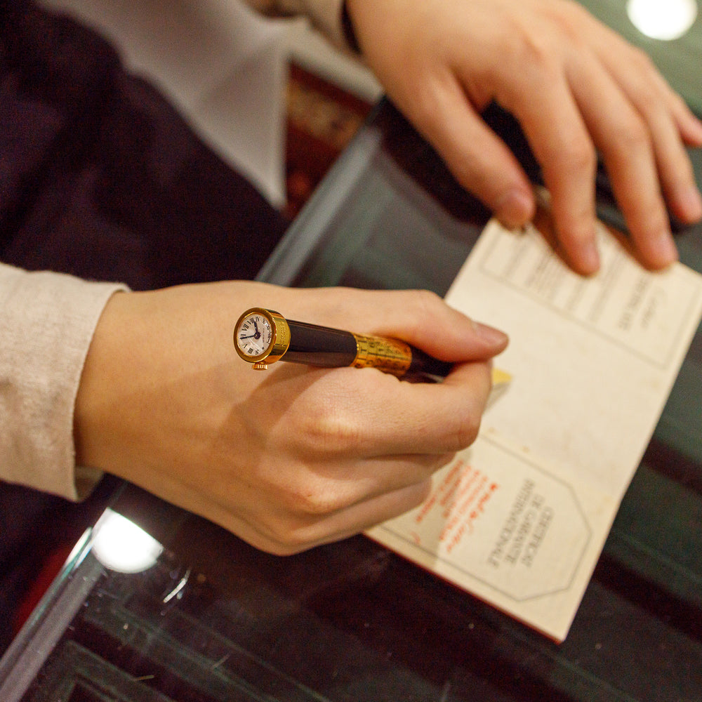 CARTIER  BALLPOINT PEN WITH WATCH AND CALENDAR