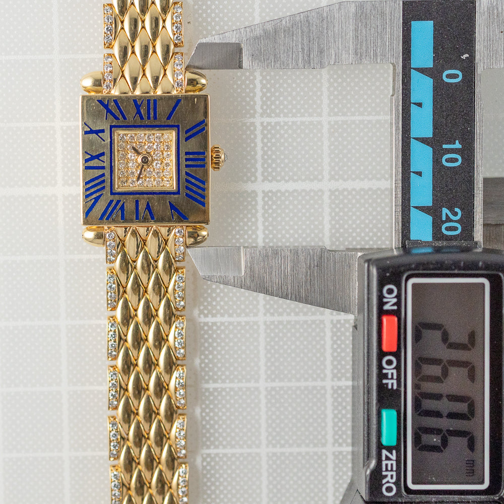 CARTIER SM Tank Obus Quadrant diamonds 18KGold Bracelet