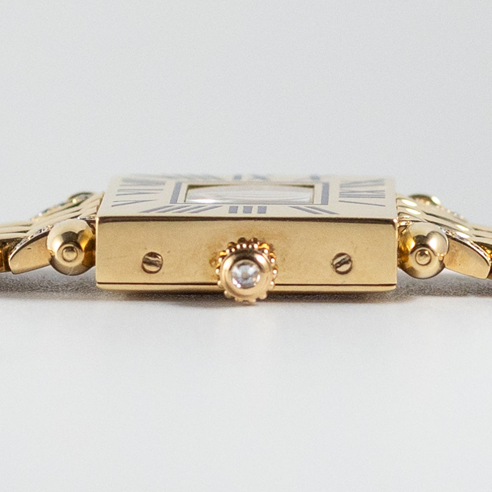CARTIER SM Tank Obus Quadrant diamonds 18KGold Bracelet