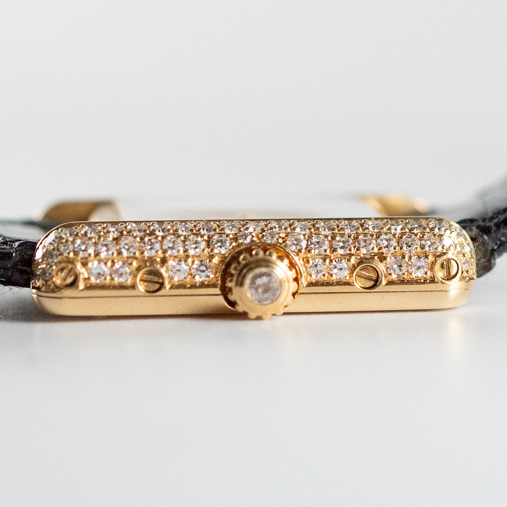 CARTIER SM 18K Tank Diamond and Applied Dial
