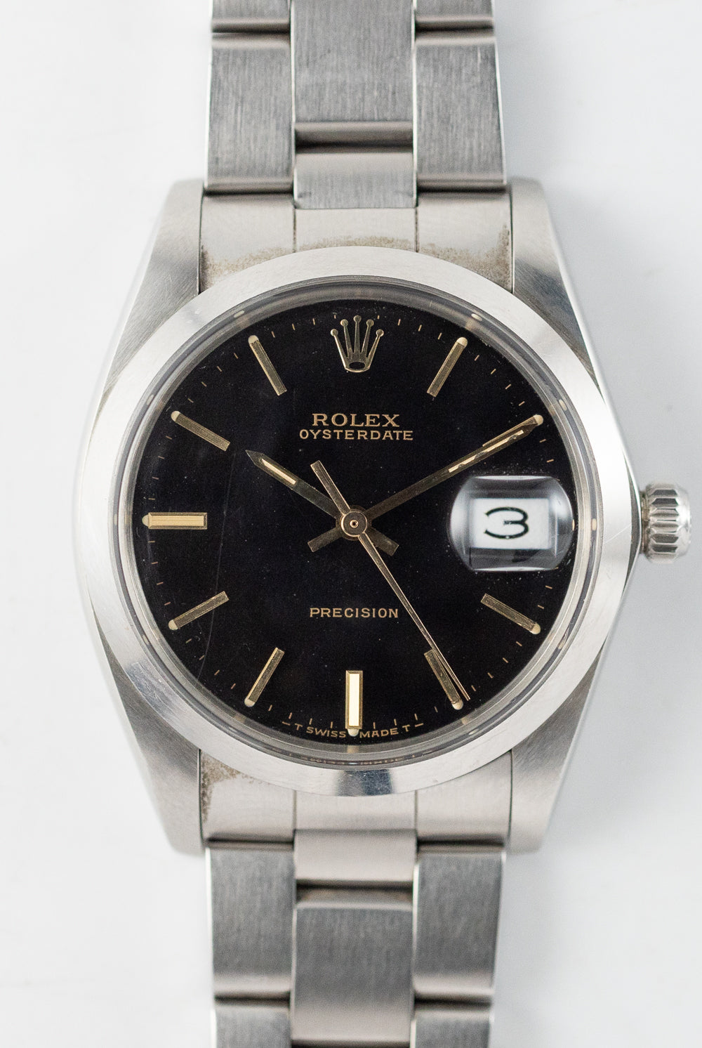 ROLEX OYSTERDATE Ref.6694 Black Mirror Dial