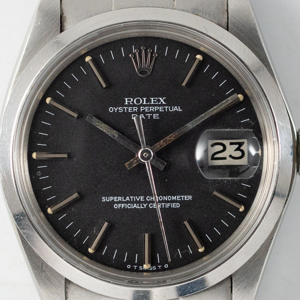 ROLEX OYSTER PERPETUAL DATE Ref.1500 Black Matte Dial – TIMEANAGRAM