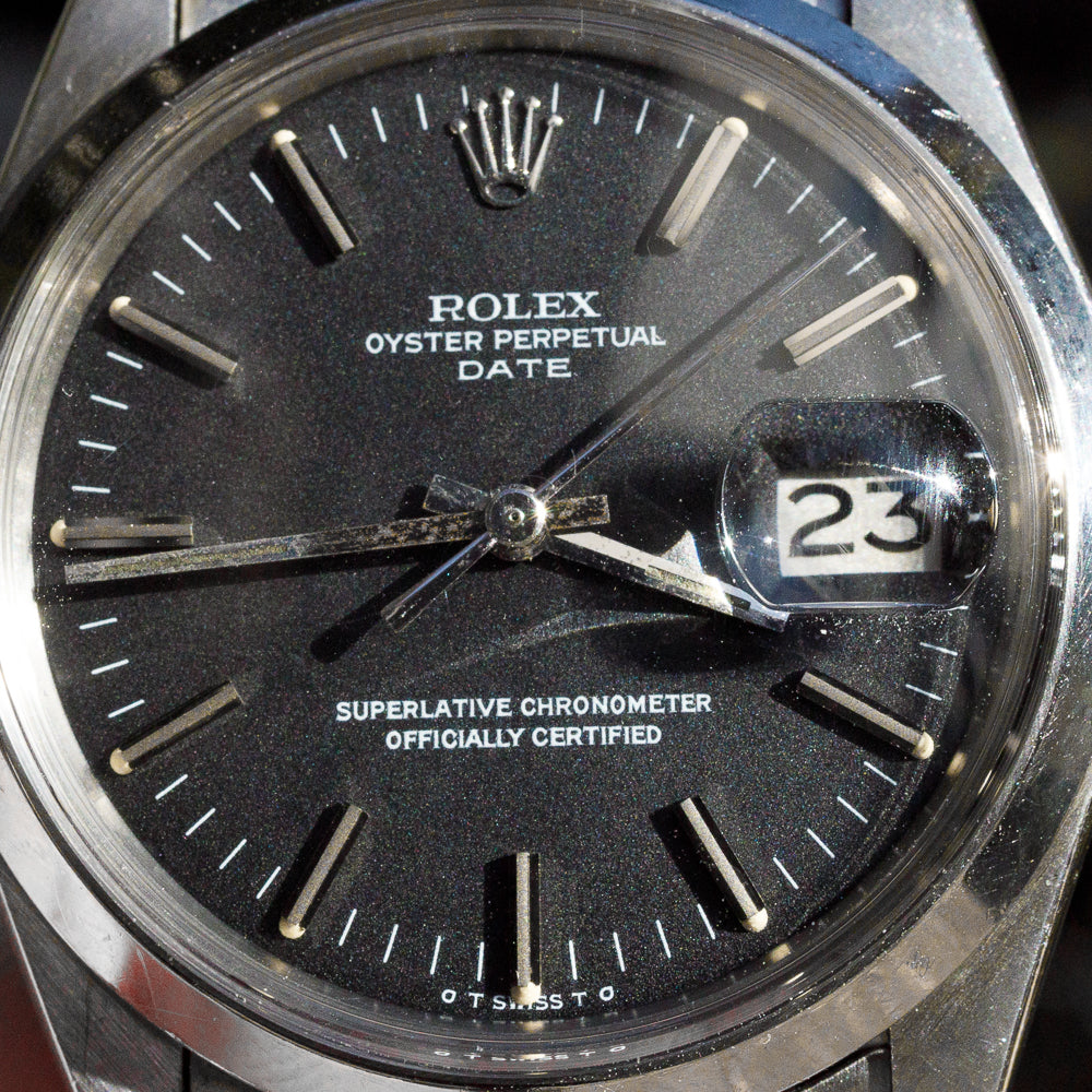 ROLEX OYSTER PERPETUAL DATE Ref.1500 Black Matte Dial