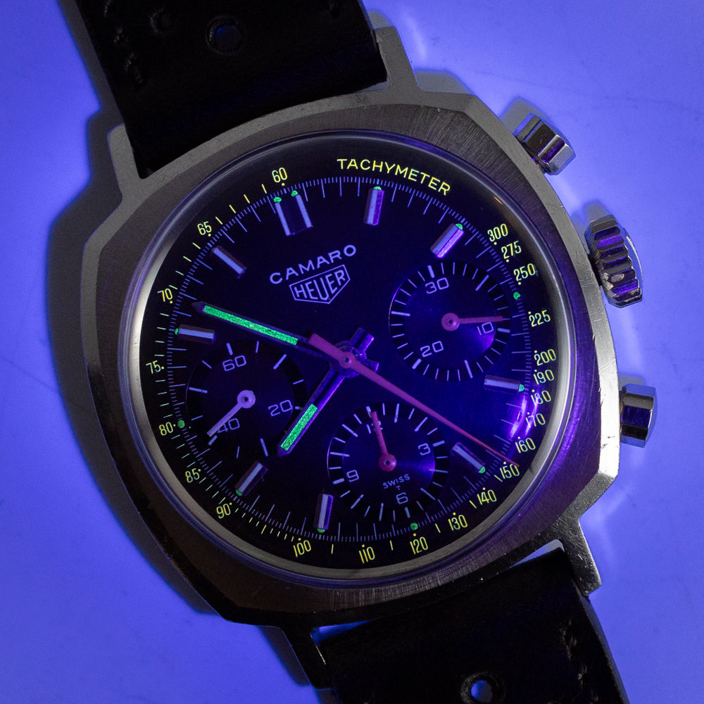 HEUER CAMARO Ref.7220 fluorescent paint Tachymeter