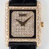 PIAGET REF.40825 ONYX / PAVE DIAMOND DIAL Tank