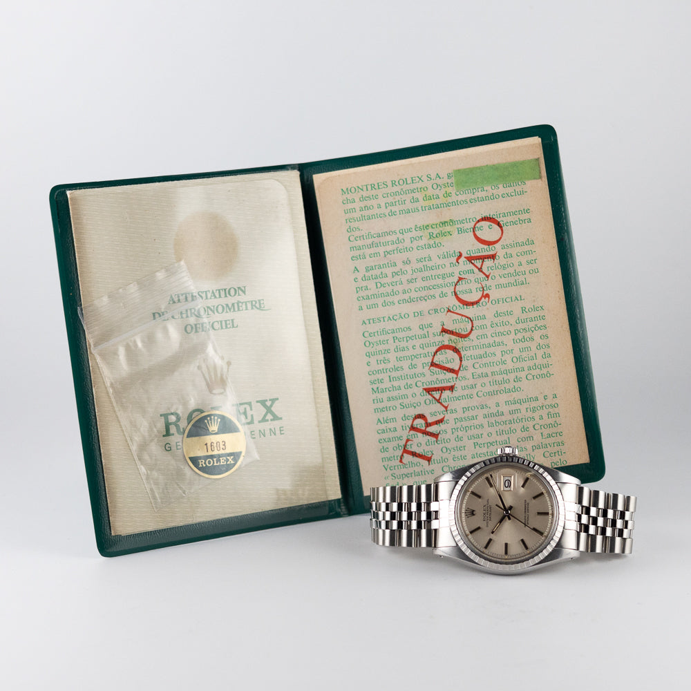 ROLEX DATEJUST Ref.1603 with paper