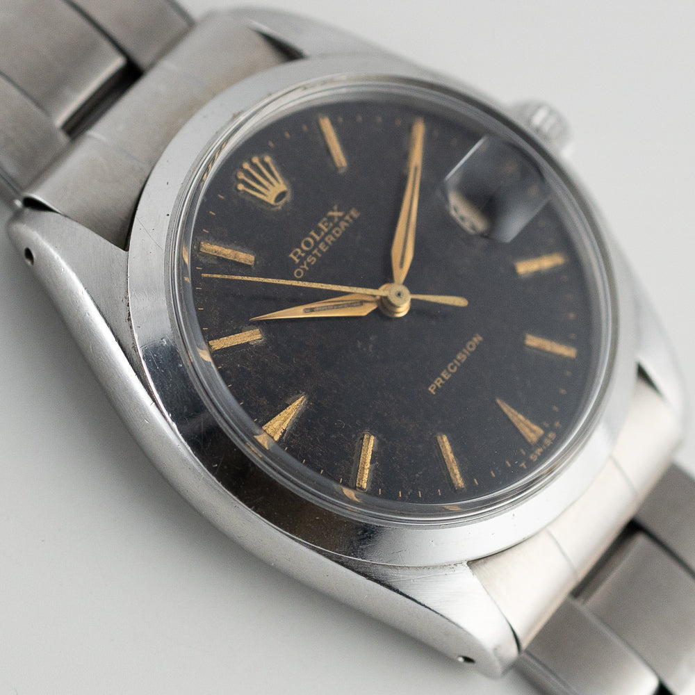 ROLEX OYSTERDATE Re.6694 Black Gilt Dial