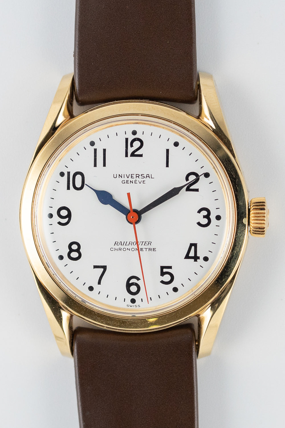UNIVERSAL GENEVE RAILROUTER CHRONOMETRE Ref.565 100 NEW OLD STOCK