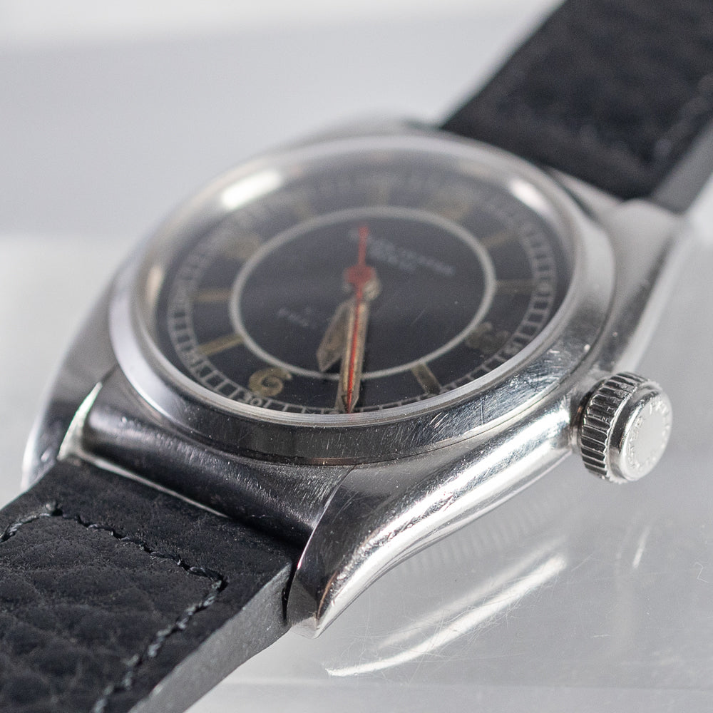 ROLEX OYSTER ROYAL Flatback Black Mirror SECTOR DIAL  Cal.10 1/2 Open Face
